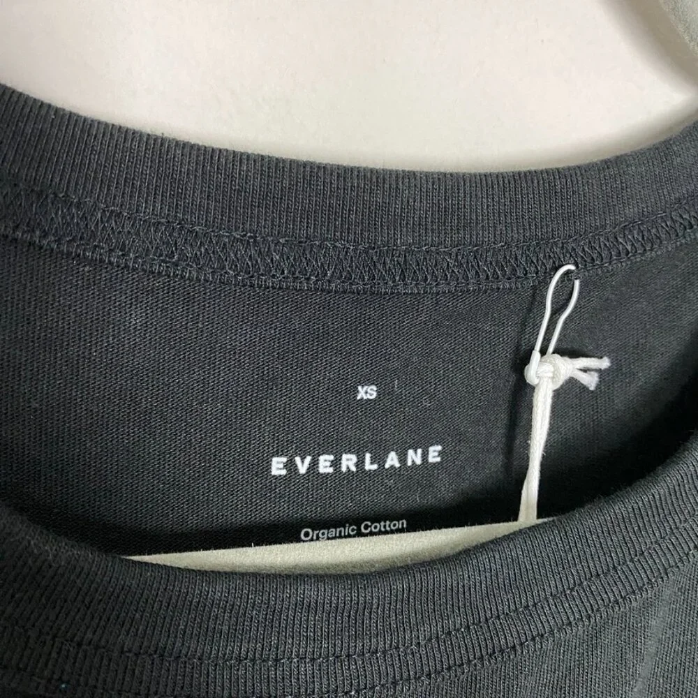 Everlane The Organic Weekend Maxi Dress T Shirt Womens XS Black - Picture 3 of 6